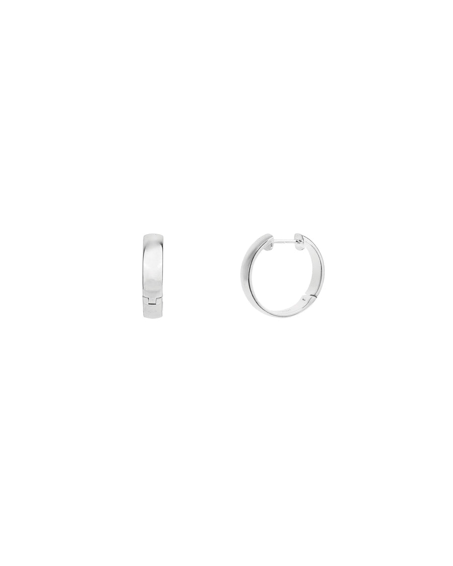 Tashi-Rounded Huggies | 20mm-Earrings-Sterling Silver-Blue Ruby Jewellery-Vancouver Canada