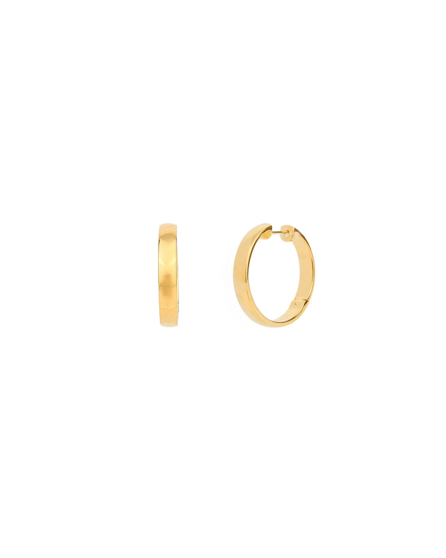 Tashi-Rounded Huggies | 25mm-Earrings-14k Gold Vermeil-Blue Ruby Jewellery-Vancouver Canada