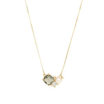 Olive & Piper-Sadie Necklace-Necklaces-Oxidized Gold, Crystal-Blue Ruby Jewellery-Vancouver Canada