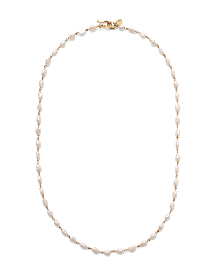 Chan Luu-Santa Fe Necklace-Necklaces-18k Gold Vermeil, White Pearl-Blue Ruby Jewellery-Vancouver Canada