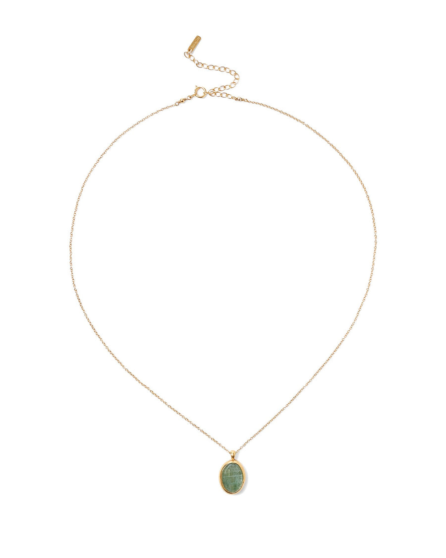 Chan Luu-Sardinia Necklace-Necklaces-18k Gold Vermeil, Green Kyanite-Blue Ruby Jewellery-Vancouver Canada