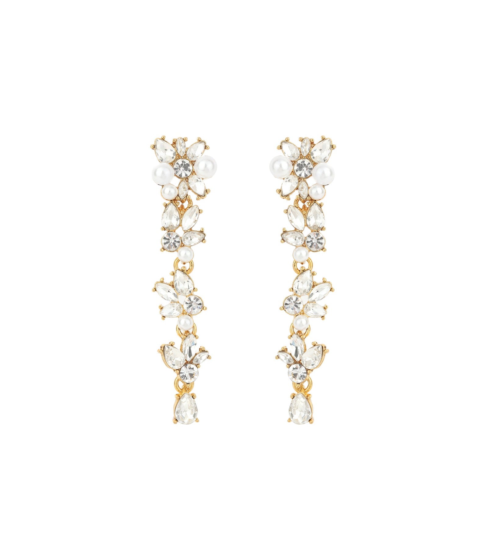 Olive & Piper-Savannah Drops-Earrings-Oxidized Gold, Crystal-Blue Ruby Jewellery-Vancouver Canada