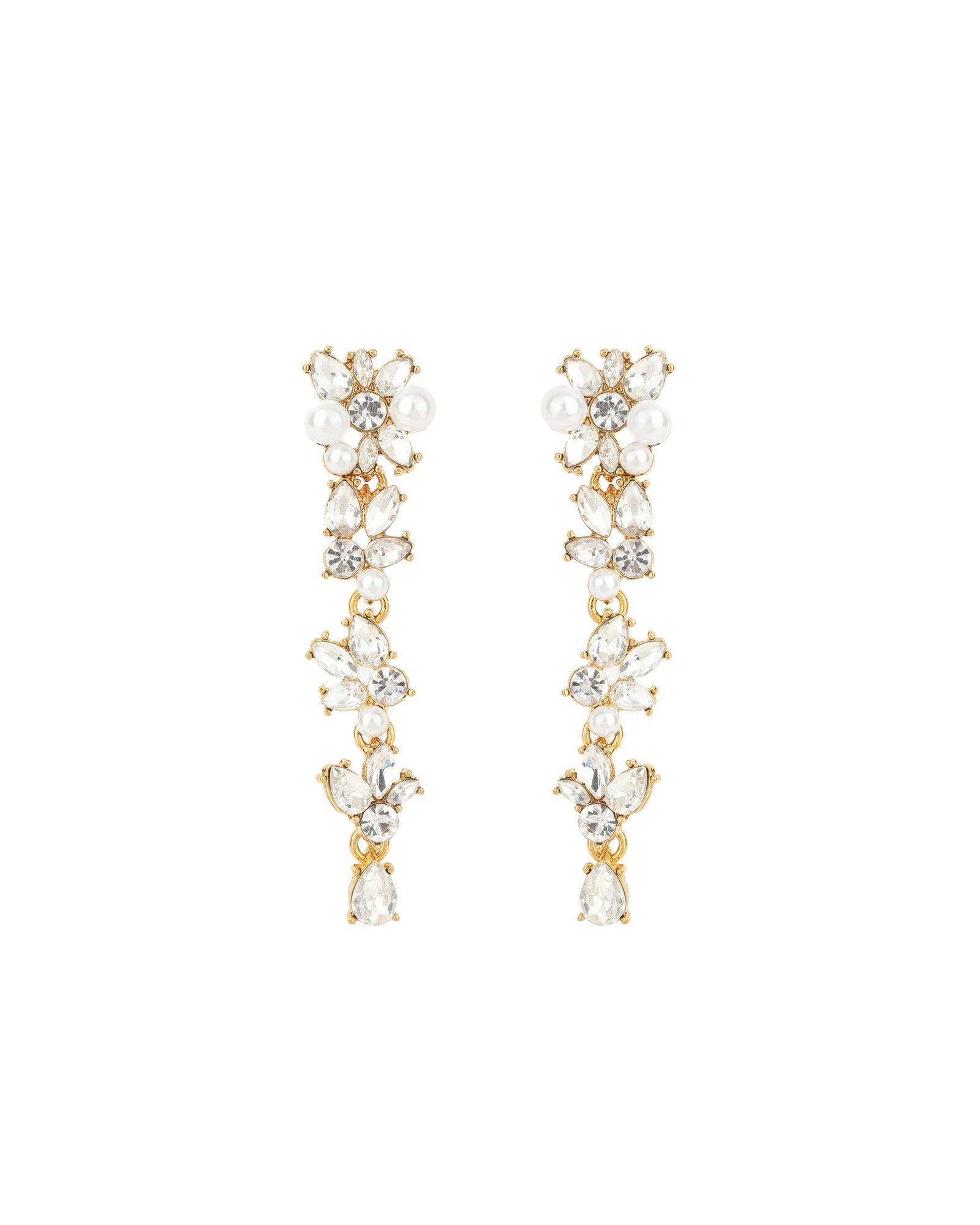 Olive & Piper-Savannah Drops-Earrings-Oxidized Gold, Crystal-Blue Ruby Jewellery-Vancouver Canada