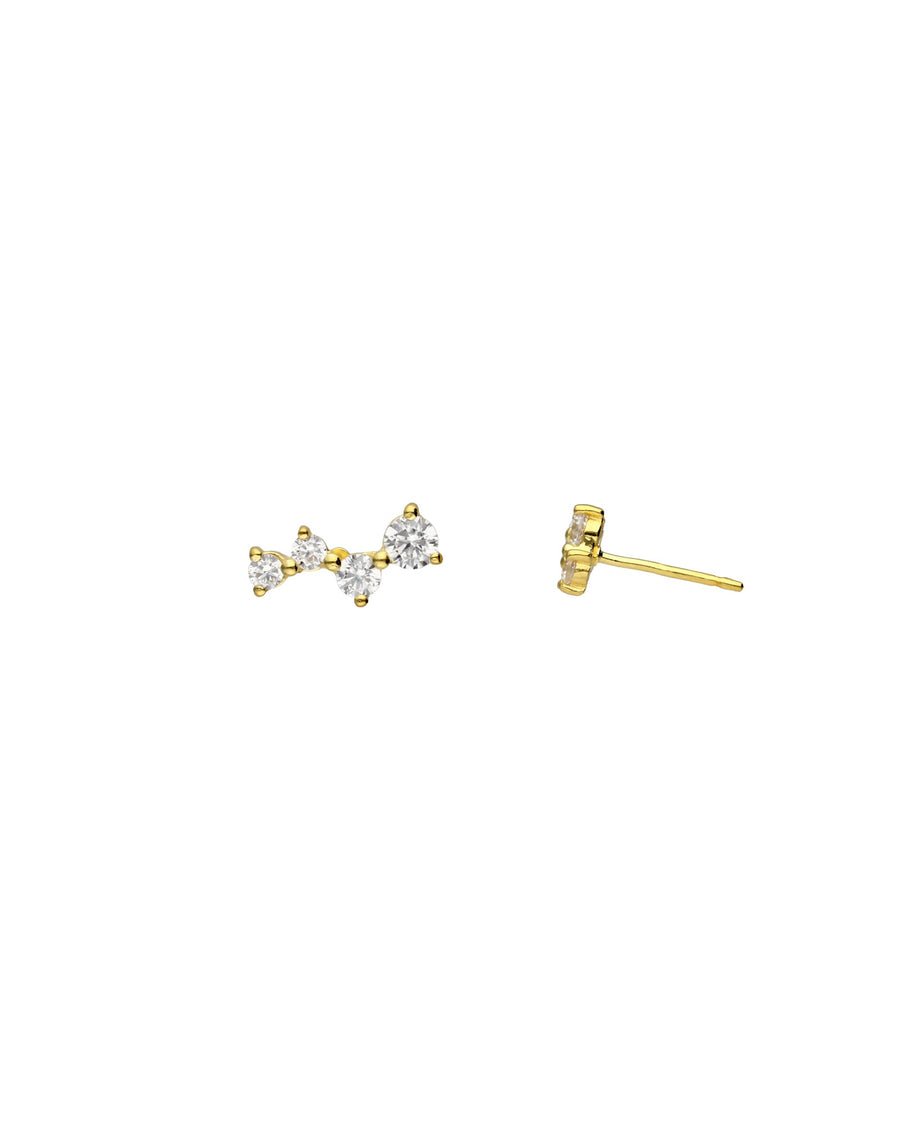 Tashi-Scatter CZ Studs-Earrings-14k Gold Vermeil, Cubic Zirconia-Blue Ruby Jewellery-Vancouver Canada