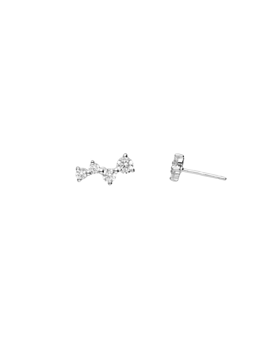 Tashi-Scatter CZ Studs-Earrings-Sterling Silver, Cubic Zirconia-Blue Ruby Jewellery-Vancouver Canada