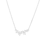Adina Reyter-Scattered Diamond Necklace-Necklaces-Sterling Silver, Diamond-Blue Ruby Jewellery-Vancouver Canada