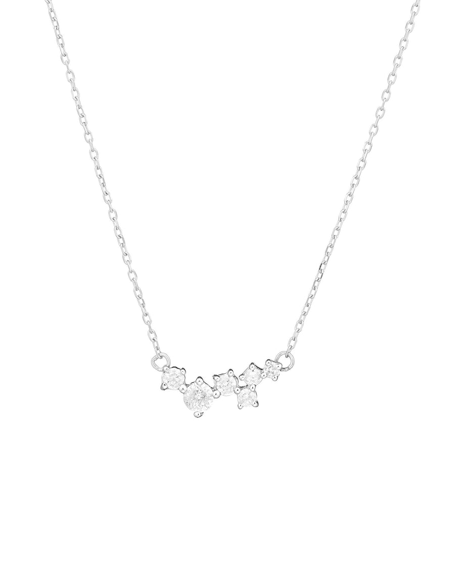 Adina Reyter-Scattered Diamond Necklace-Necklaces-Sterling Silver, Diamond-Blue Ruby Jewellery-Vancouver Canada