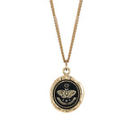Pyrrha-Seek the Light 14k Signature Talisman-Necklaces-14k Yellow Gold-Blue Ruby Jewellery-Vancouver Canada