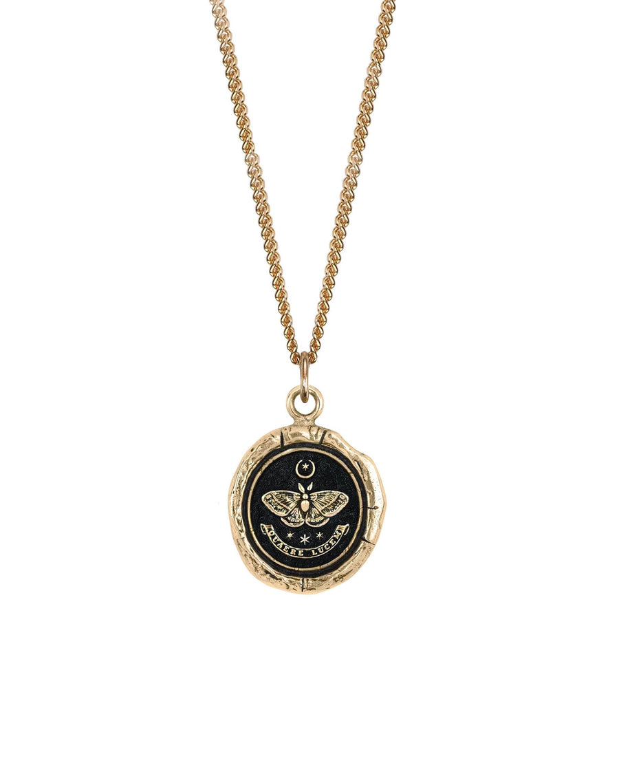 Pyrrha-Seek the Light 14k Signature Talisman-Necklaces-14k Yellow Gold-Blue Ruby Jewellery-Vancouver Canada