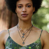 Seek The Light Talisman-Oxidized Sterling Silver-Blue Ruby Jewellery-Vancouver Canada