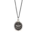 Seek The Light Talisman-Oxidized Sterling Silver-Blue Ruby Jewellery-Vancouver Canada