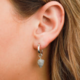 Chan Luu-Shield Drop Hoops-Earrings-Sterling Silver-Blue Ruby Jewellery-Vancouver Canada