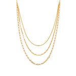 Leah Alexandra Fine-Shimmer 3-Layer Necklace-Necklaces-10k Yellow Gold-Blue Ruby Jewellery-Vancouver Canada