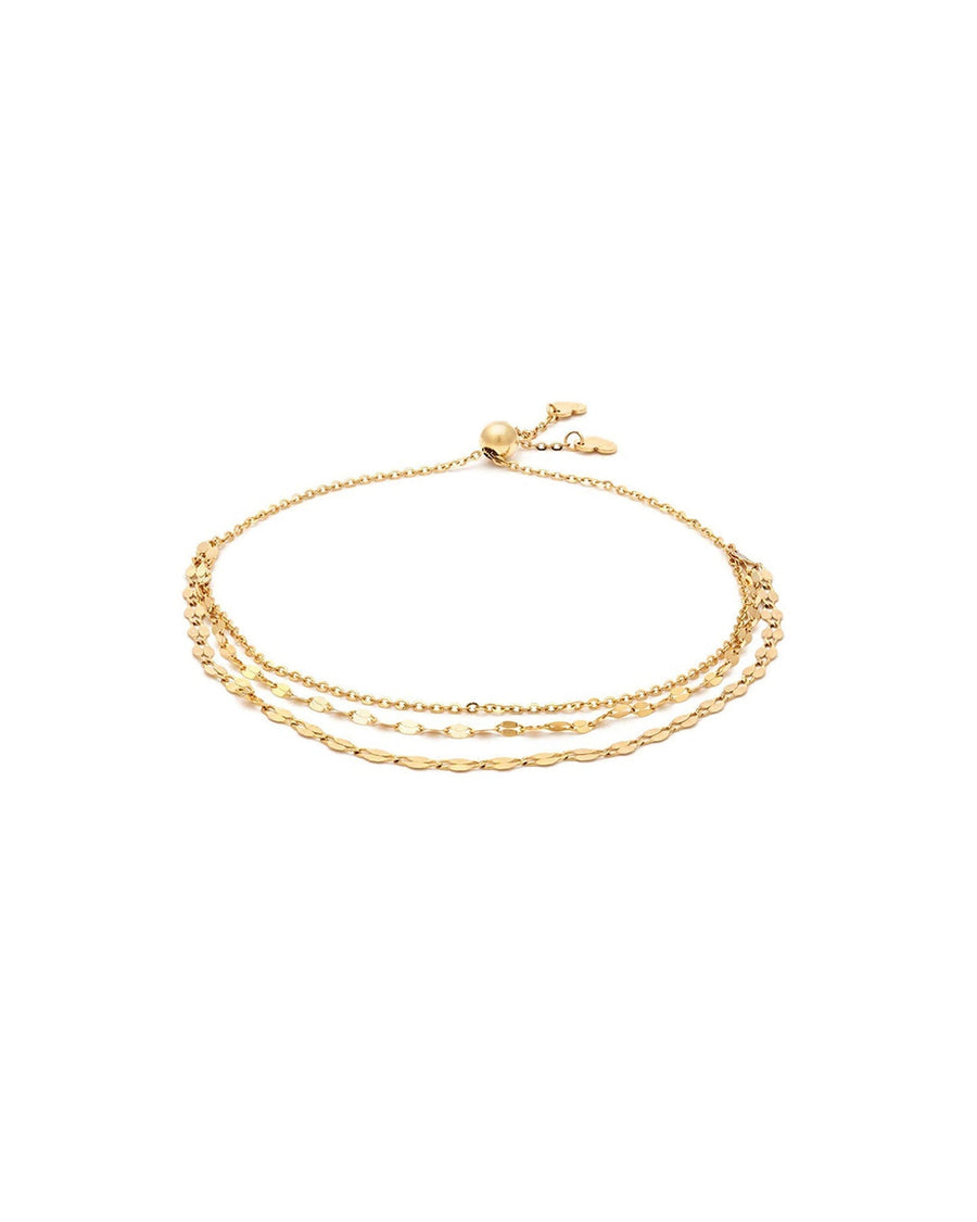 Leah Alexandra Fine-Shimmer Bolo Bracelet-Bracelets-10k Yellow Gold-Blue Ruby Jewellery-Vancouver Canada