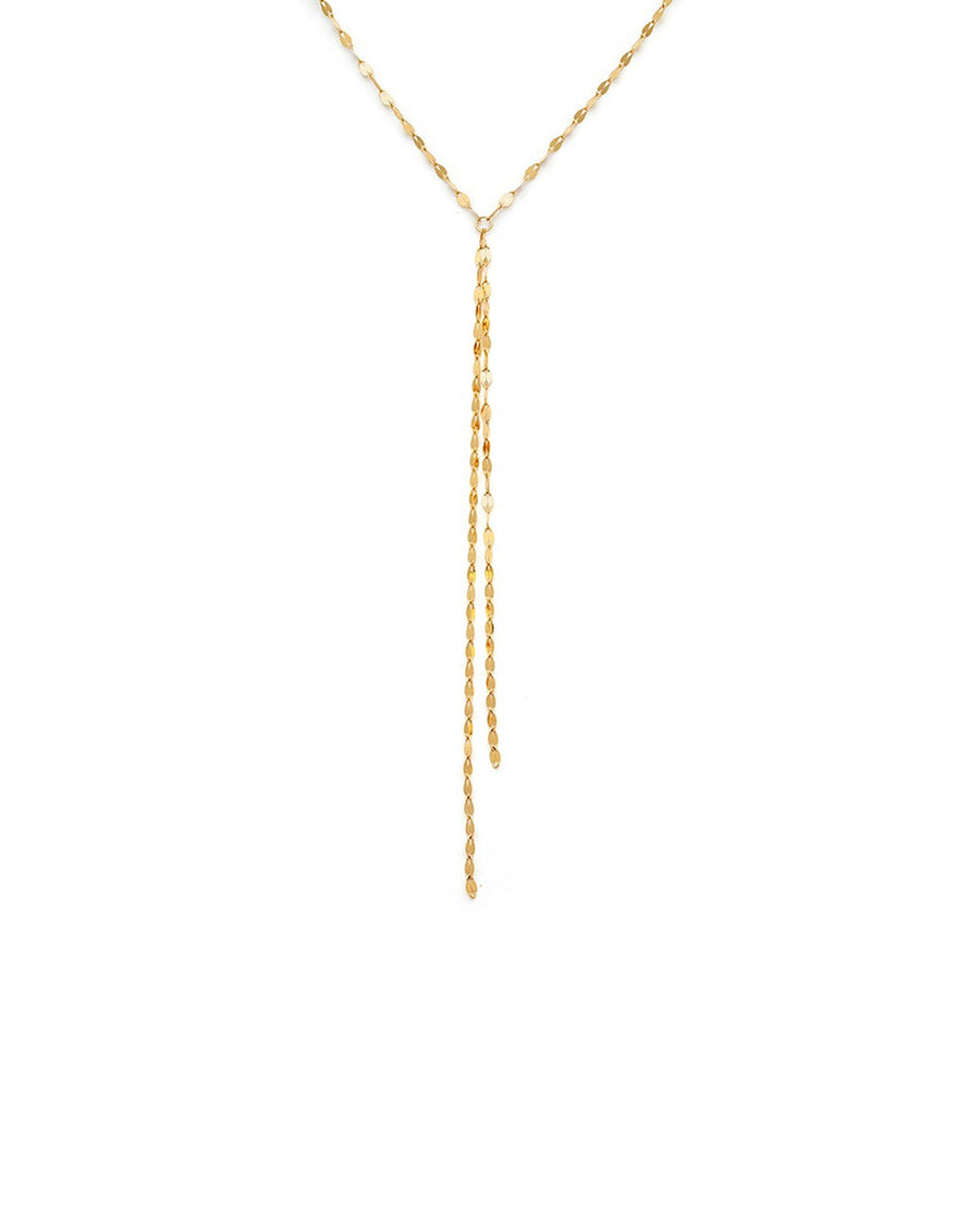 Leah Alexandra Fine-Shimmer Lariat-Necklaces-10k Yellow Gold-Blue Ruby Jewellery-Vancouver Canada
