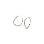 Alexis Bittar-Silver Crystal Pave Hoops-Earrings-Rhodium Plated Brass, Crystal-Blue Ruby Jewellery-Vancouver Canada