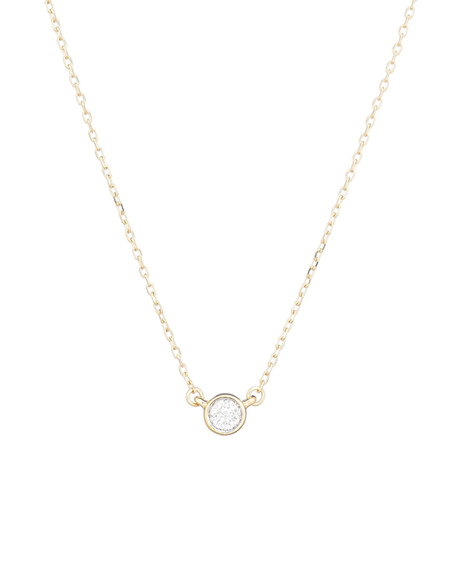 Adina Reyter-Single Diamond Necklace-Necklaces-14k Yellow Gold, Diamond-Blue Ruby Jewellery-Vancouver Canada