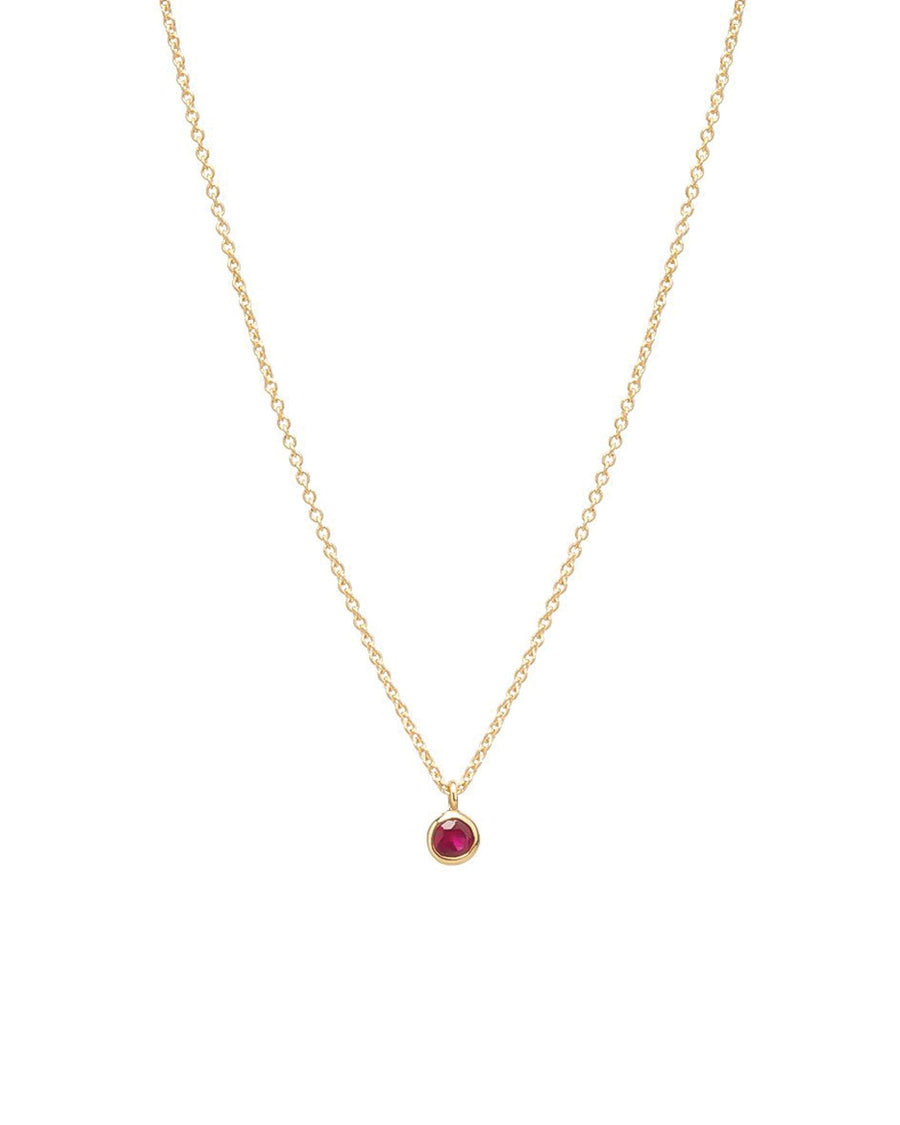Zoe Chicco-Single Pink Sapphire Bezel Pendant Necklace-Necklaces-14k Yellow Gold, Pink Sapphire-Blue Ruby Jewellery-Vancouver Canada