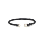 Single Wrap Bracelet-Men's-Scosha Men-Silver, Black-Blue Ruby Jewellery-Vancouver-Canada