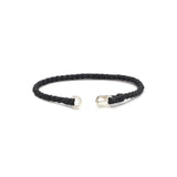 Single Wrap Bracelet-Men's-Scosha Men-Silver, Black-Blue Ruby Jewellery-Vancouver-Canada