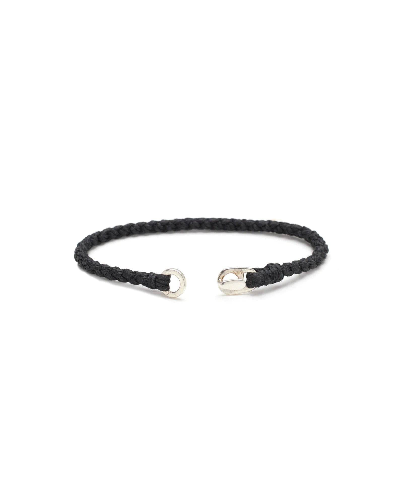 Single Wrap Bracelet-Men's-Scosha Men-Silver, Black-Blue Ruby Jewellery-Vancouver-Canada