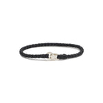 Single Wrap Bracelet-Men's-Scosha Men-Silver, Black-Blue Ruby Jewellery-Vancouver-Canada