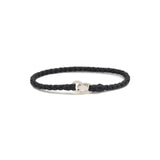 Single Wrap Bracelet-Men's-Scosha Men-Silver, Black-Blue Ruby Jewellery-Vancouver-Canada