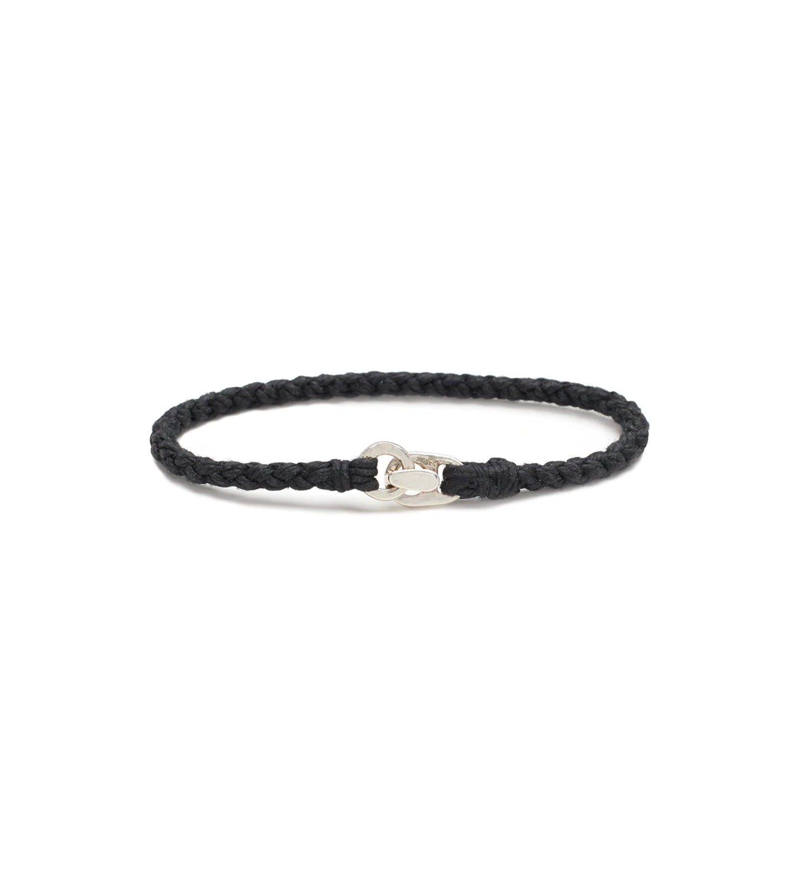 Single Wrap Bracelet-Men's-Scosha Men-Silver, Black-Blue Ruby Jewellery-Vancouver-Canada