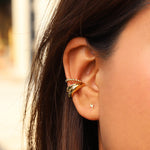 Quiet Icon-Lightning Bolt Single Stud-Earrings-Blue Ruby Jewellery-Vancouver Canada