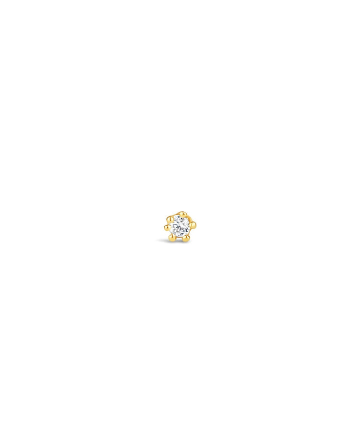 Tashi-Six Prong CZ Stud-Earrings-14k Gold Vermeil-Blue Ruby Jewellery-Vancouver Canada