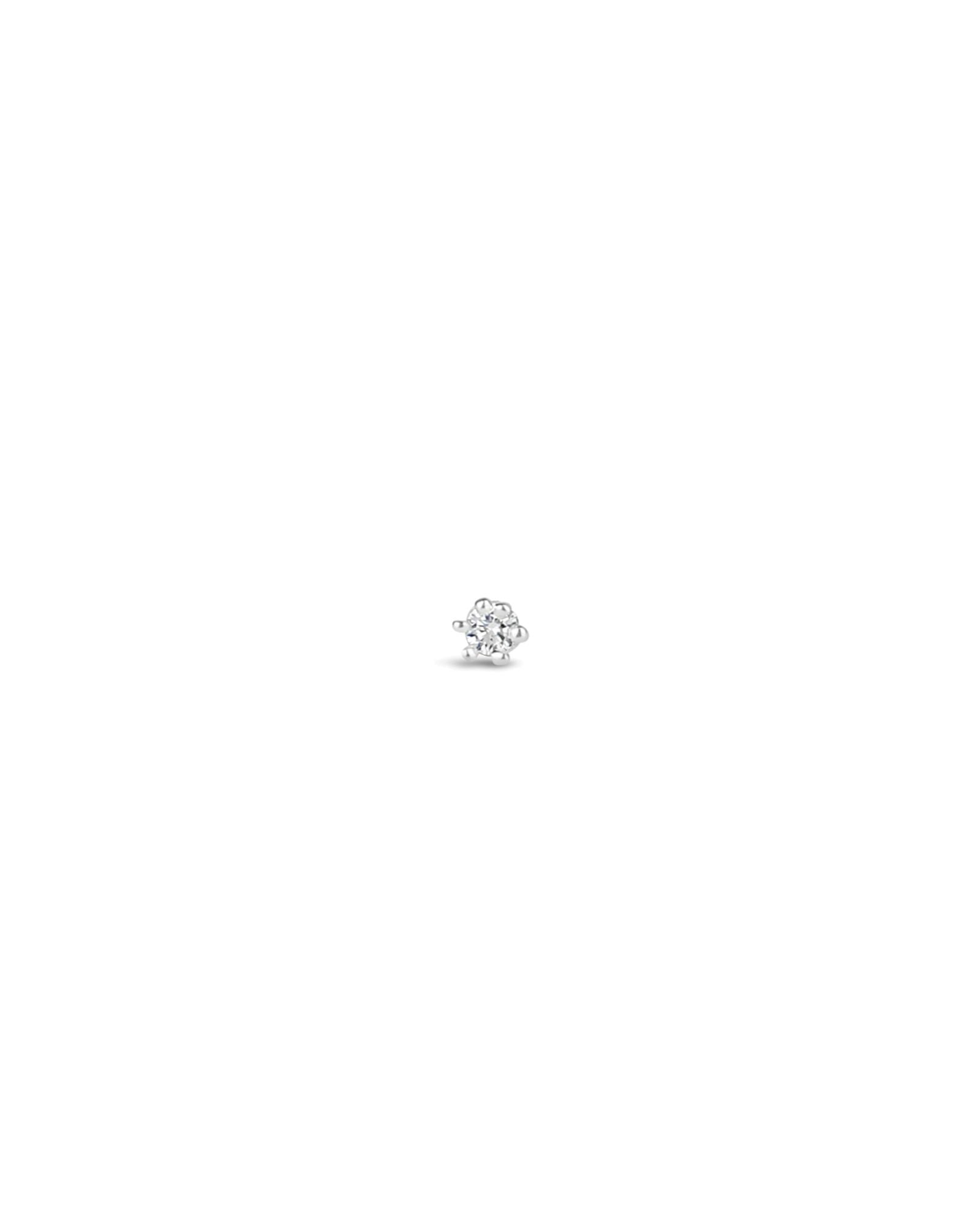 Tashi-Six Prong CZ Stud-Earrings-Sterling Silver-Blue Ruby Jewellery-Vancouver Canada