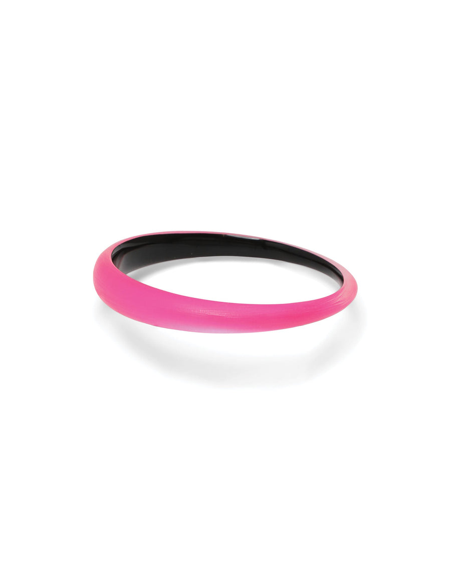 Alexis Bittar-Skinny Tapered Lucite Bangle Bracelet-Bracelets-Neon Pink Lucite-Blue Ruby Jewellery-Vancouver Canada