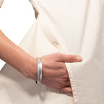 Alexis Bittar-Skinny Tapered Lucite Bangle Bracelet-Bracelets-Silver Lucite-Blue Ruby Jewellery-Vancouver Canada