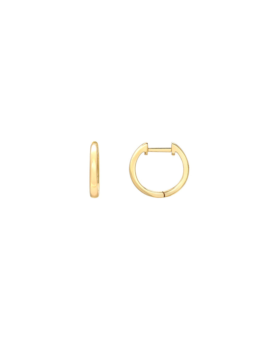 Liven-Slim High Polish Huggie-Earrings-14k Yellow Gold-Blue Ruby Jewellery-Vancouver Canada