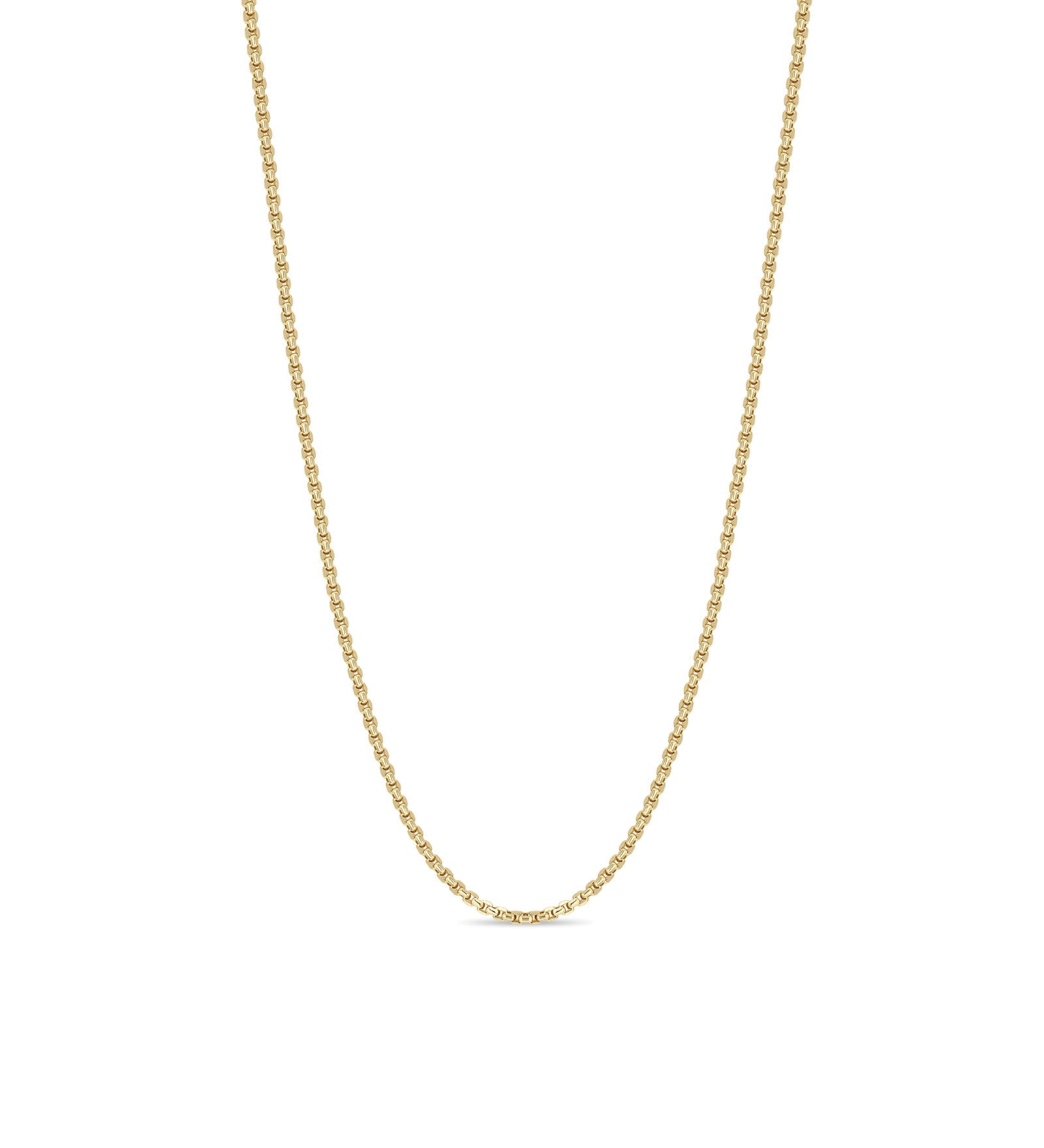 Zoe Chicco-Small Diamond Cut Box Chain-Necklaces-14k Yellow Gold-Blue Ruby Jewellery-Vancouver Canada
