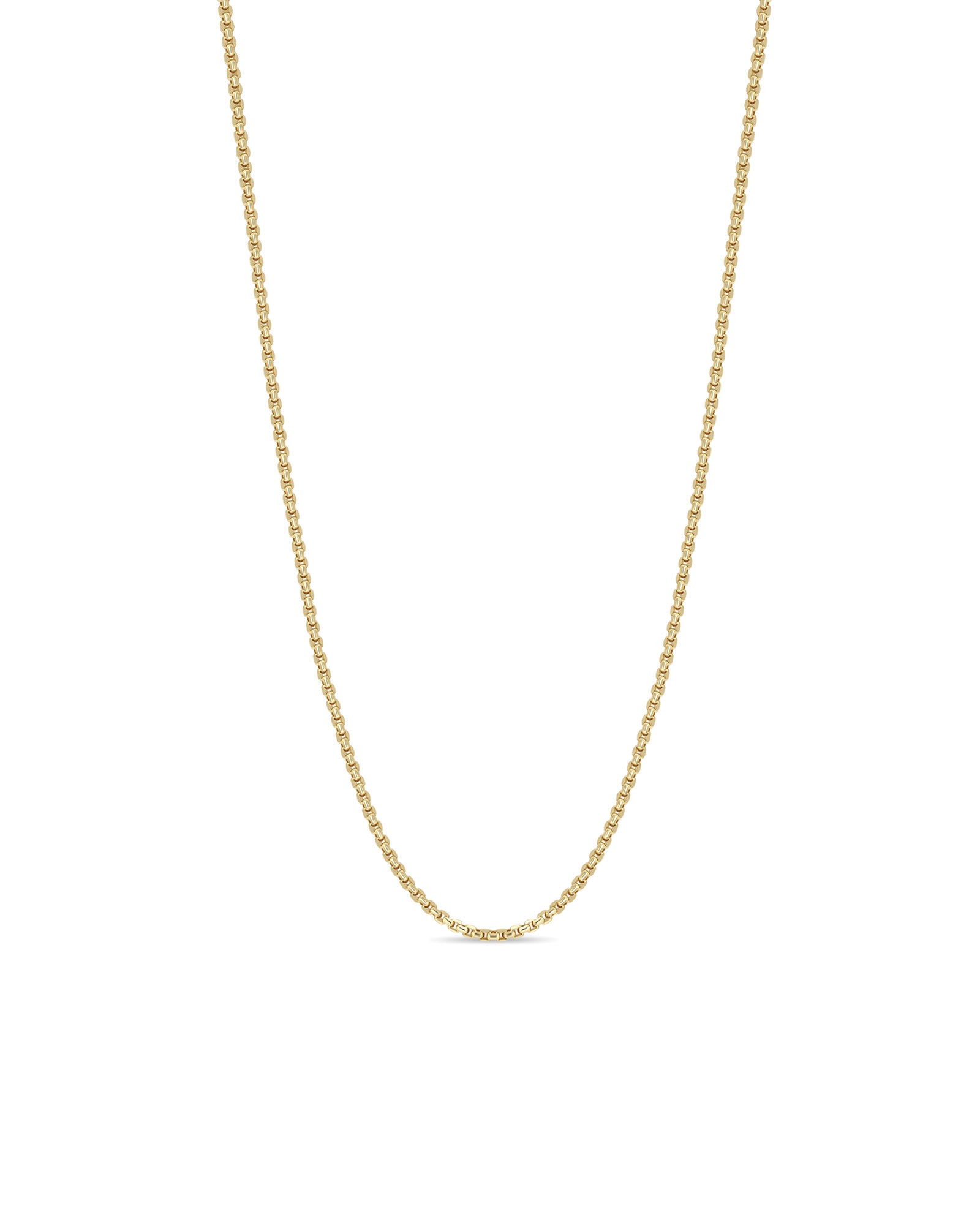 Zoe Chicco-Small Diamond Cut Box Chain-Necklaces-14k Yellow Gold-Blue Ruby Jewellery-Vancouver Canada