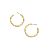Alexis Bittar-Small Textured Hoops-Earrings-14k Gold Plated-Blue Ruby Jewellery-Vancouver Canada