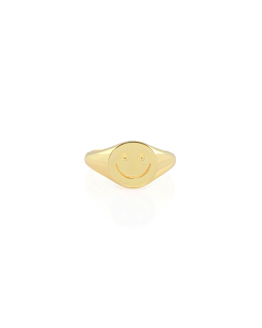 Kris Nations-Smiley Face Signet Ring-Rings-Blue Ruby Jewellery-Vancouver Canada