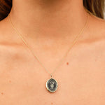 Pyrrha-Snake & Arrows 14k Signature Talisman-Necklaces-14k Yellow Gold-Blue Ruby Jewellery-Vancouver Canada