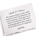 Snake & Arrows Talisman-Oxidized Sterling Silver-Blue Ruby Jewellery-Vancouver Canada