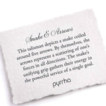 Pyrrha-Snake & Arrows Necklace-Necklaces-Blue Ruby Jewellery-Vancouver Canada