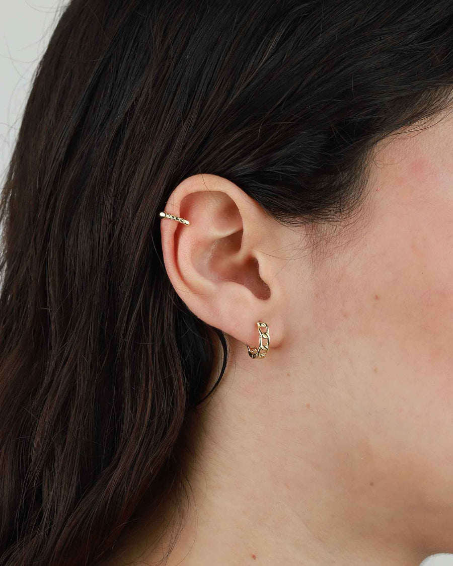 Quiet Icon-Snake Ear Cuff-Earrings-14k Gold Vermeil-Blue Ruby Jewellery-Vancouver Canada