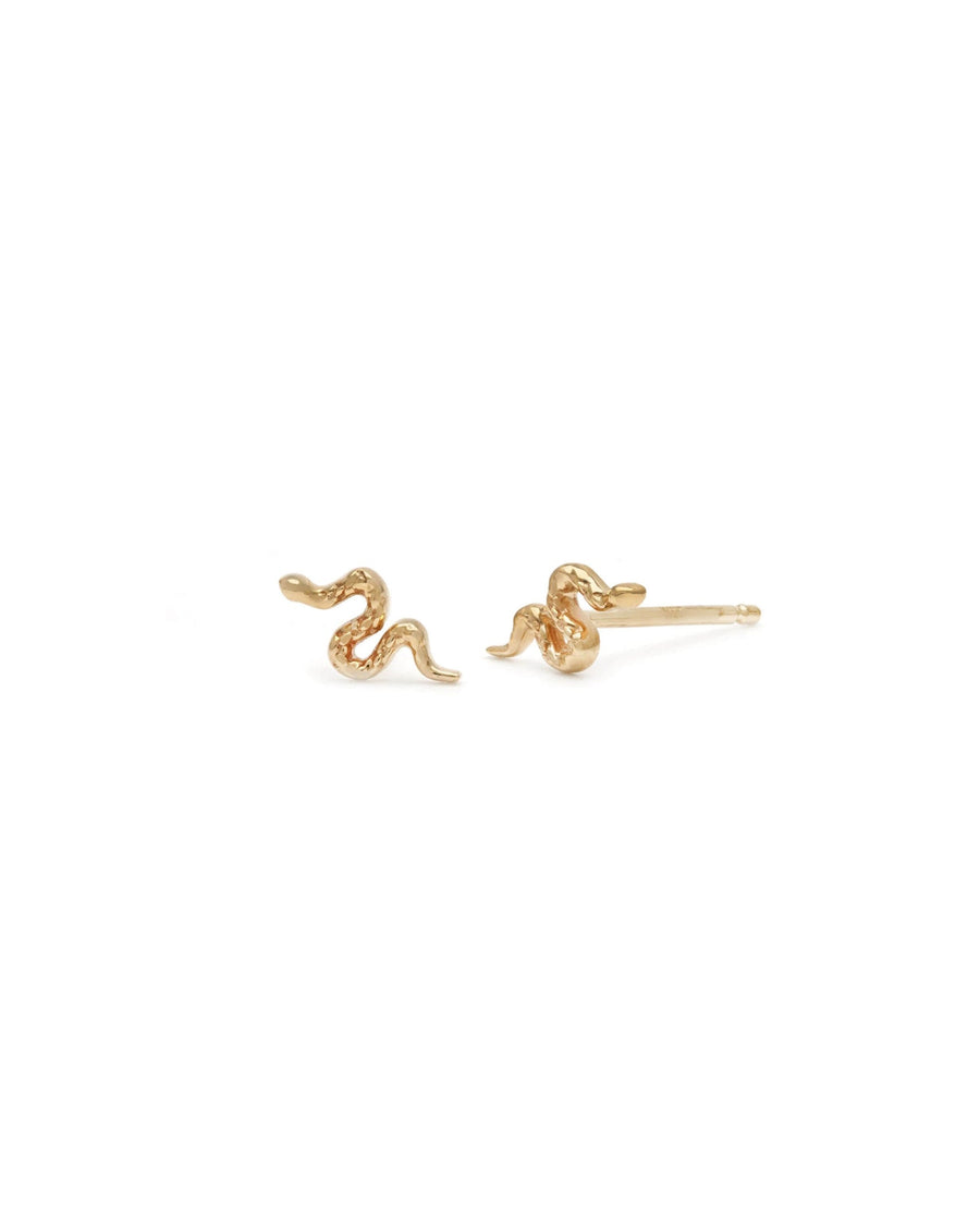 Quiet Icon-Snake Studs-Earrings-14k Gold Vermeil-Blue Ruby Jewellery-Vancouver Canada