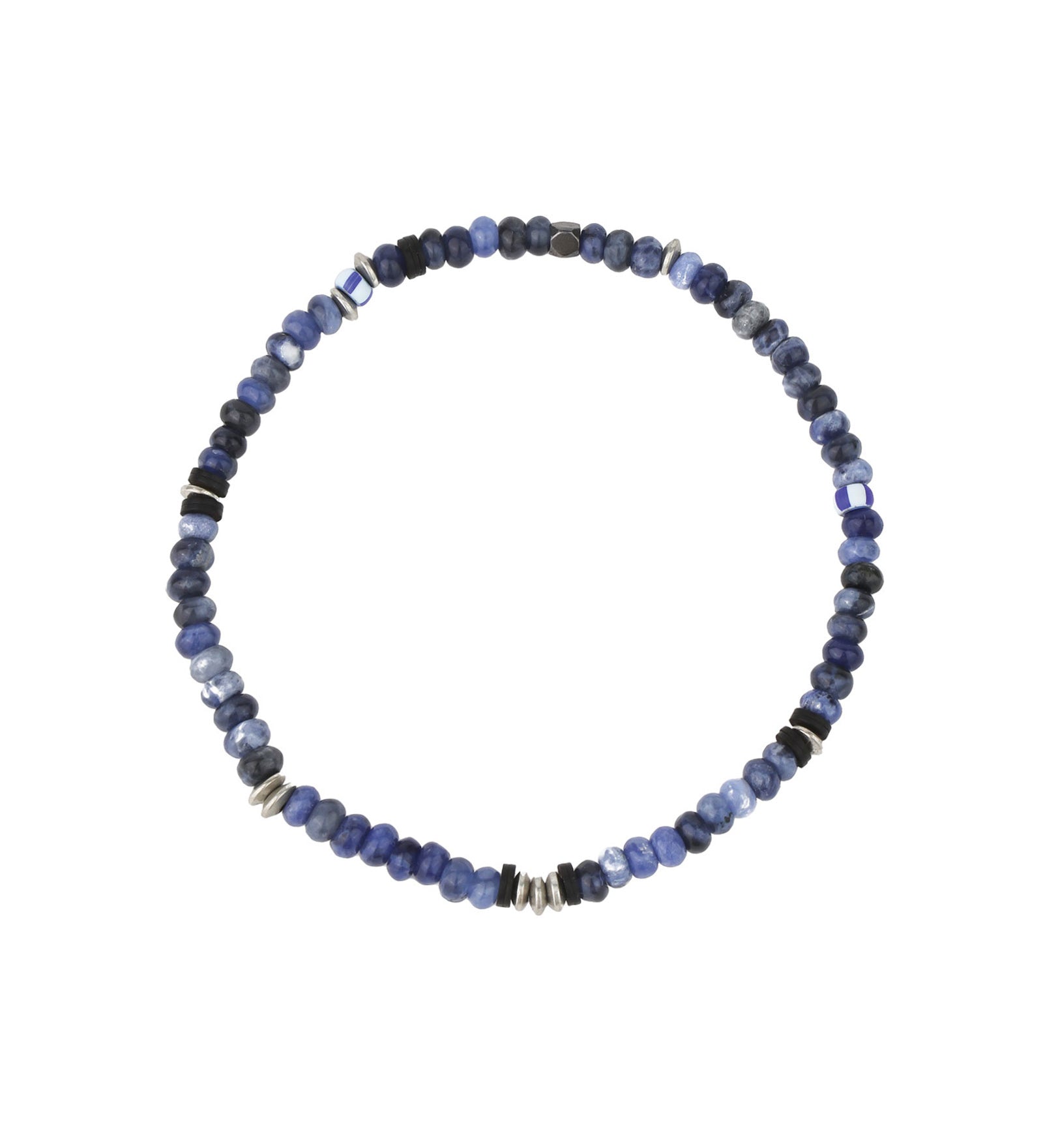 Finley & Wilder-Sodalite Stone Bracelet-Bracelets-Sodalite Beads, African Beads-Blue Ruby Jewellery-Vancouver Canada