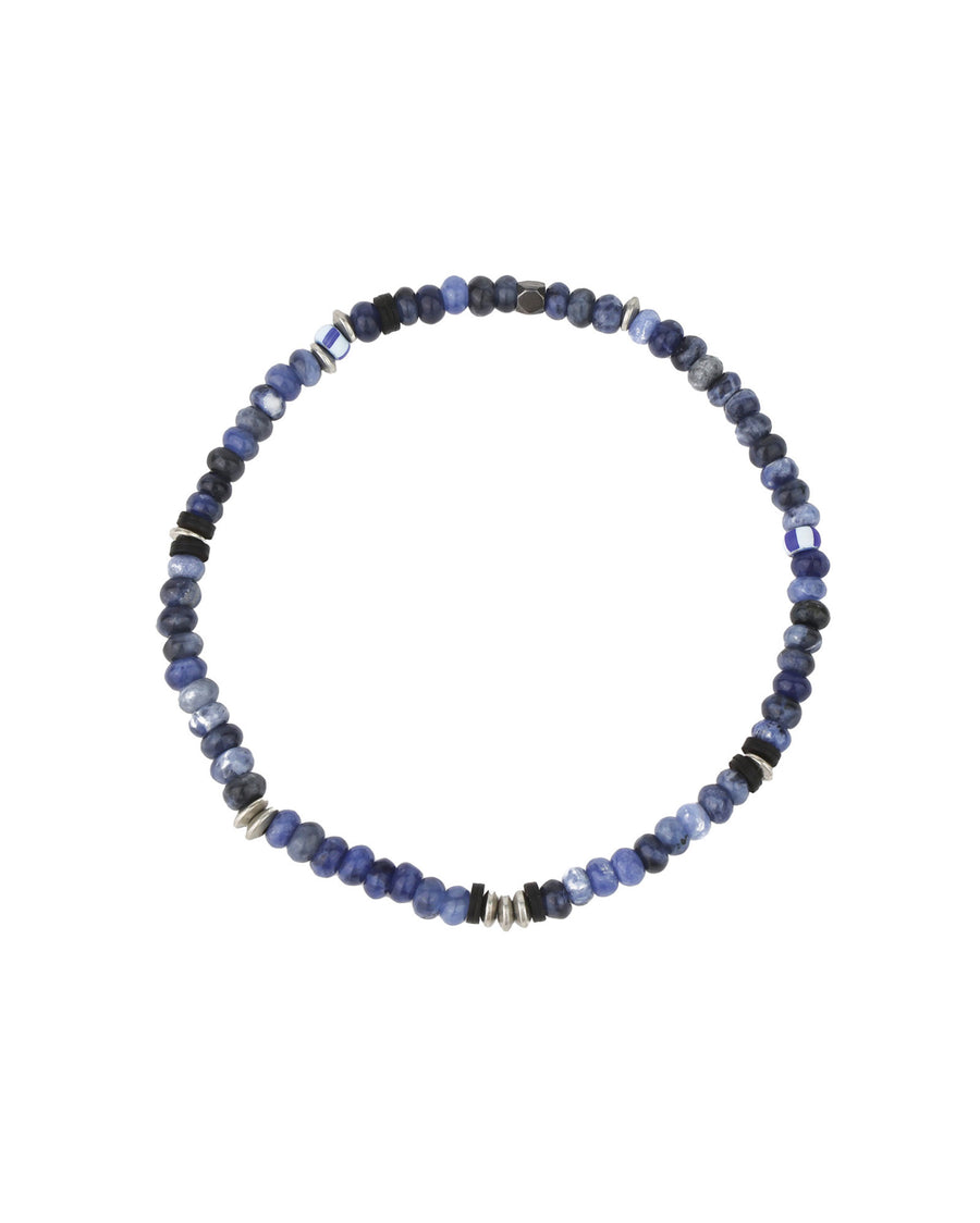 Finley & Wilder-Sodalite Stone Bracelet-Bracelets-Sodalite Beads, African Beads-Blue Ruby Jewellery-Vancouver Canada