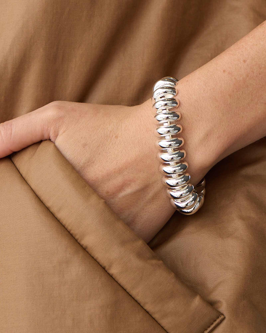 Jenny Bird-Sofia Mega Bracelet-Bracelets-Silver Plated-Blue Ruby Jewellery-Vancouver Canada