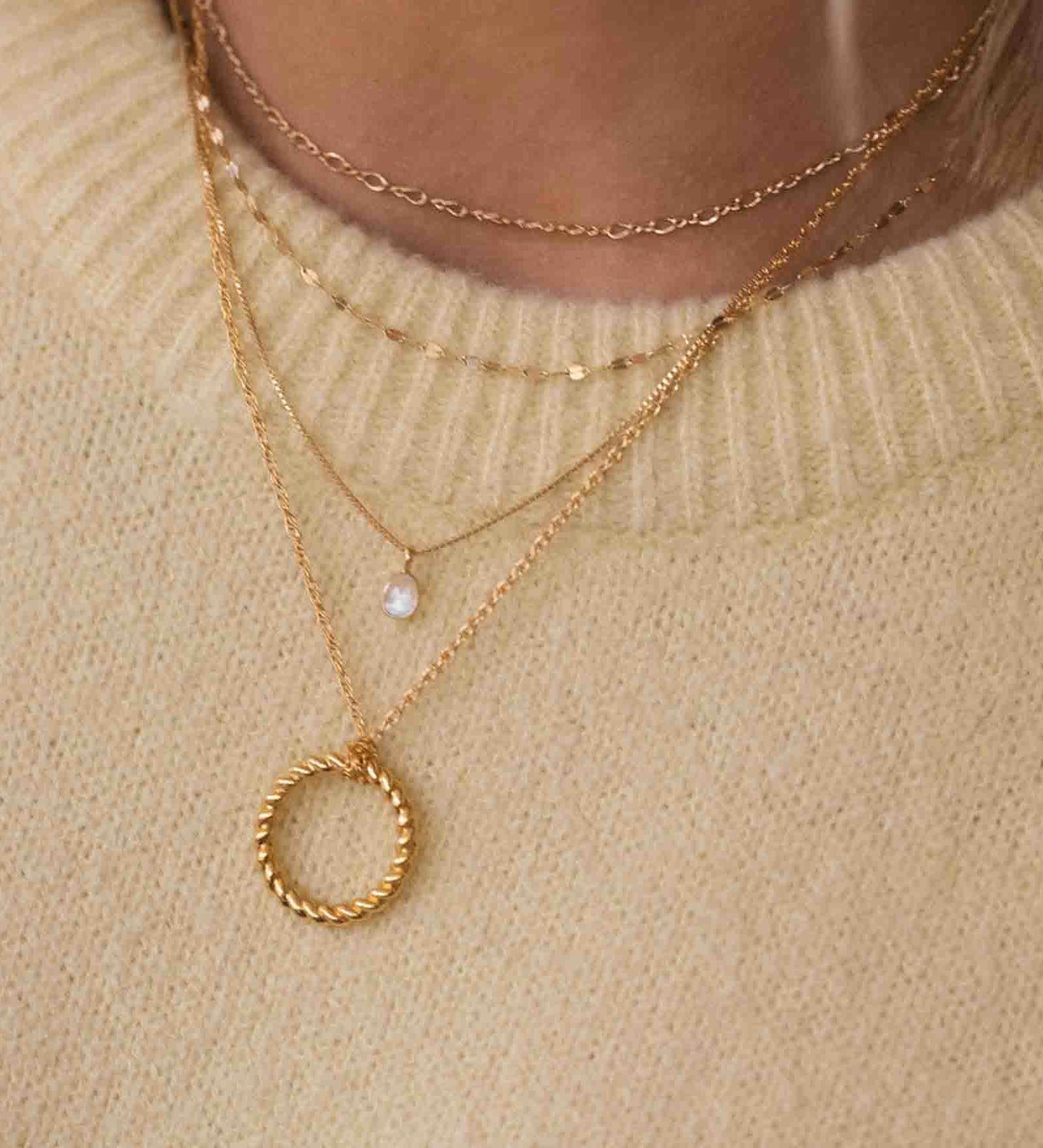 Leah Alexandra-Sofia Slice Necklace-Necklaces-14k Gold Vermeil, Moonstone-Blue Ruby Jewellery-Vancouver Canada