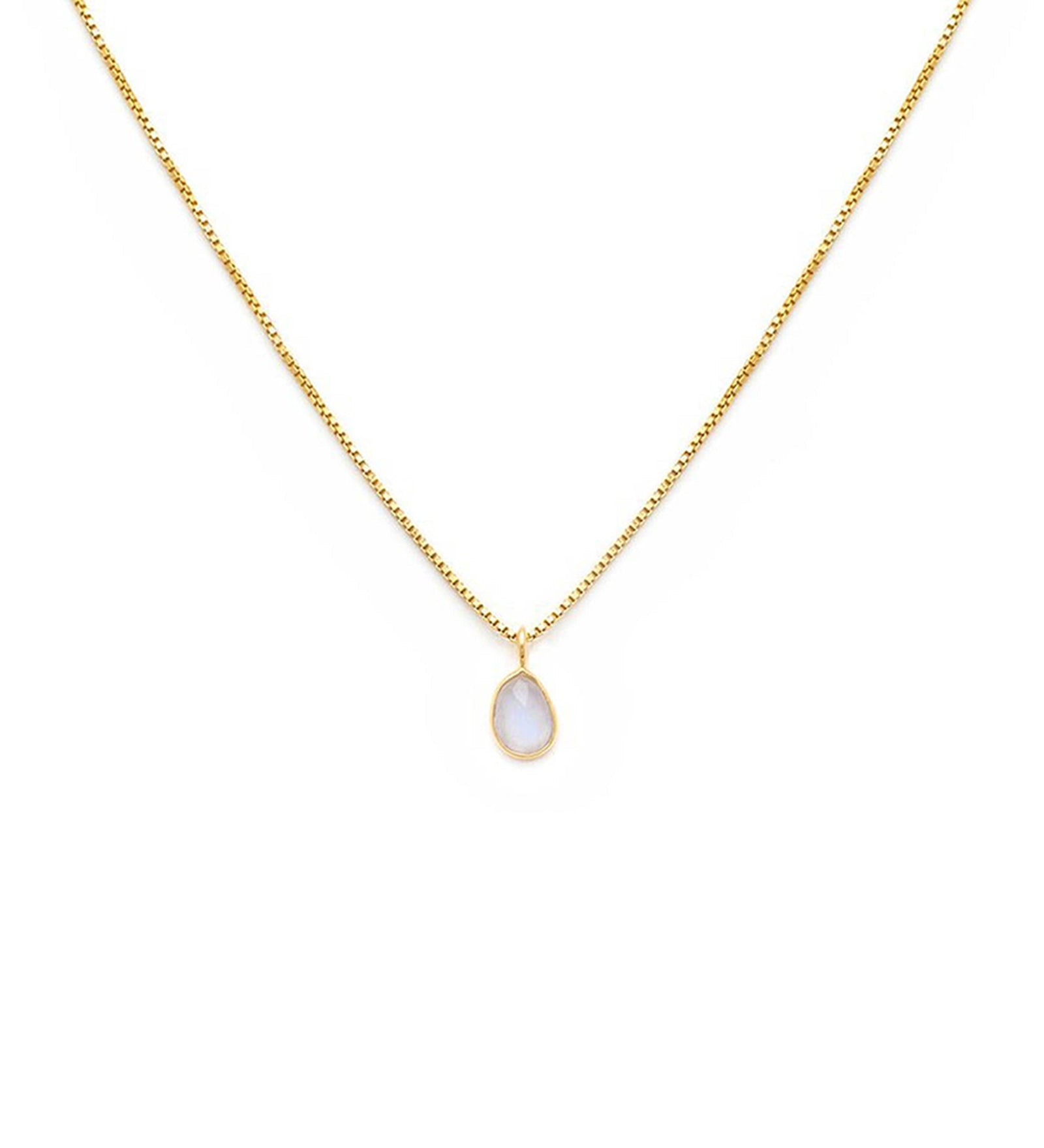 Leah Alexandra-Sofia Slice Necklace-Necklaces-14k Gold Vermeil, Moonstone-Blue Ruby Jewellery-Vancouver Canada