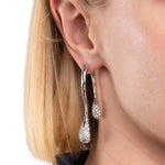 Alexis Bittar-Solanales Crystal Front Back Double Drop Earring-Earrings-Rhodium Plated Brass, Crystal-Blue Ruby Jewellery-Vancouver Canada