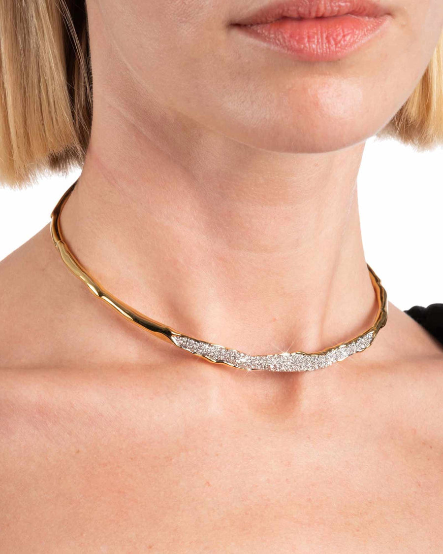 Alexis Bittar-Solanales Crystal Skinny Collar-Necklaces-14k Gold Plated, Crystal-Blue Ruby Jewellery-Vancouver Canada